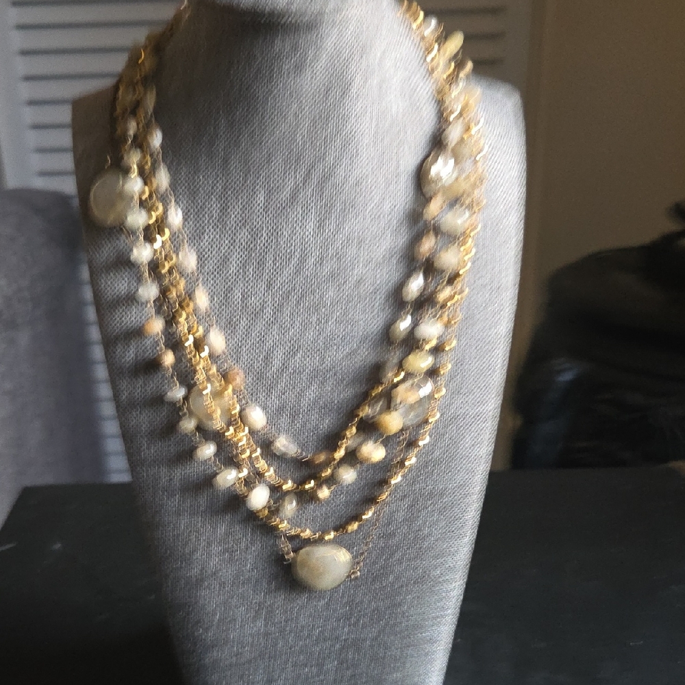 Elegant Golden Multi-Layer Necklace